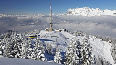 Hauser Kaibling und Dachstein im Hintergrund