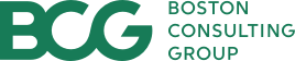 Logo der BCG. Ein grüner Schriftzug.